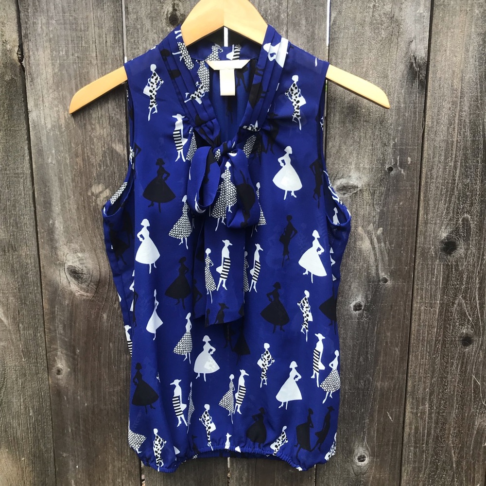 Banana Republic Factory Sheer Printed Tank Top